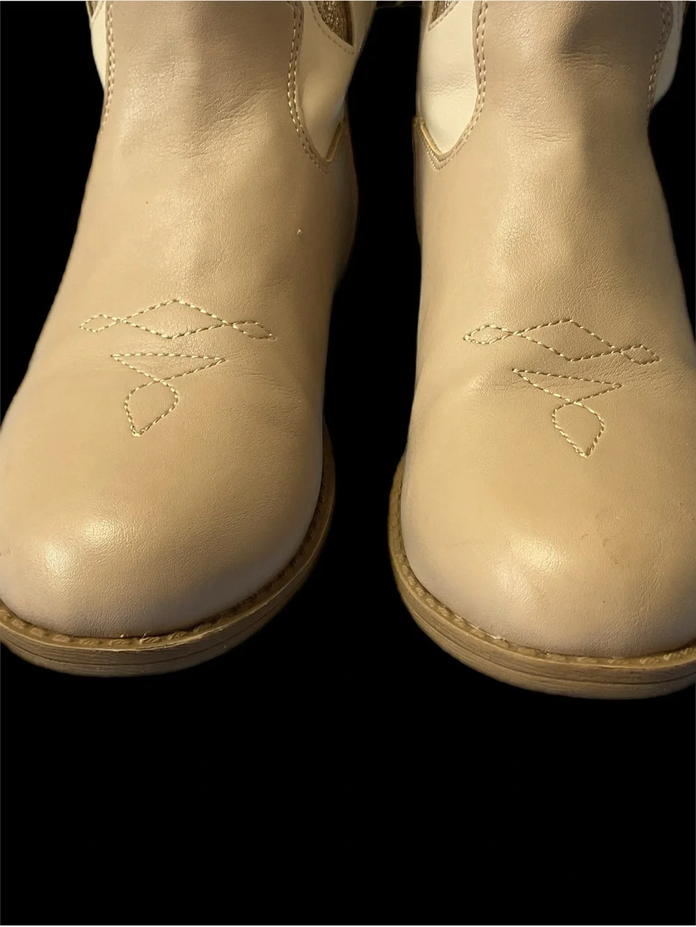 Jessica Simpson Big Girls Sz 5 Western Cowgirl Boot Side Zip Block Heel JES775FF